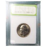 1976-D Bicentennial Washington Quarter INB MS70