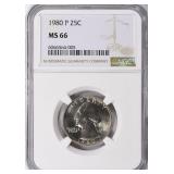 1980-P Washington Quarter NGC MS-66