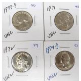 Four (4) Washington Quarters