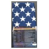 Natflag 3'x5' USA Flag, Unused in Package