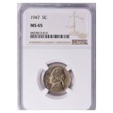 1947 Jefferson Nickel NGC MS-65 (Toned)