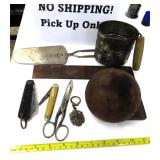 (2) Pocket Knives, Sifter, Bocce Ball and Square