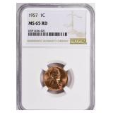1957 Lincoln Cent NGC MS-65 RD
