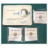 January 1976 Sterling Silver Franklin Mint Coins