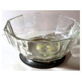 Made in Italy: 9" Berry Bowl, Crystal and Silver