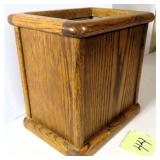 12"x9"x12" Oak Waste Basket