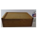 15"x11"x5" Finger Jointed Wooden Box with Lid