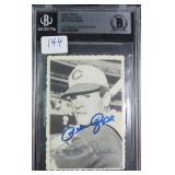1969 Pete Rose SIGNED Deckle Edge Topps Beckett