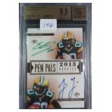 2013 Pen Pals Dual Signed Packers Rookies Beckett