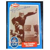Tony Canadeo Signed Swell Football Card (HOF)