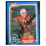Clarence Parker Signed Swell Football Card (HOF)