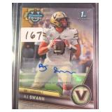 AJ Swann Signed 1st Bowman Chrome U Card