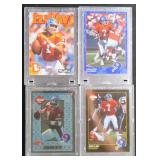Four (4) John Elway Football Cards