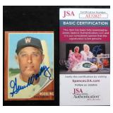 Gene Woodling Signed Baseball Card, JSA COA
