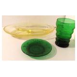 (3) Pieces Depression Glass
