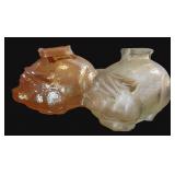 Pair of Vintage Glass Piggy Banks