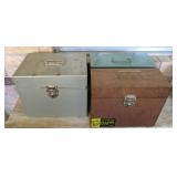 Three (3) Metal File Boxes