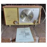 Vintage Silvertone Pink Clock Radio