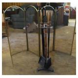 Fireplace Screen and Tools