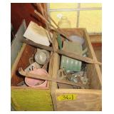 Two (2) Wooden Boxes and Contents