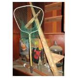 Fishing Net, Glass Water Bottle, (2) Vacuums in