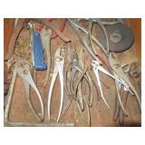 Drawer of Pliers in the Workshop