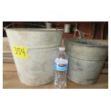 TWO (2) Galvanized Pails