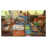 Workbench Top with Parts and Tools