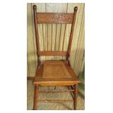 Pressed & Spindle Back Can Bottom Oak Chair