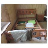 Bed, Blankets, Coveralls, Bedside Cabinet