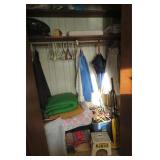 Contents of Closet incl. Blankets, Hangers,