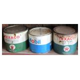 Vintage Grease Cans: Mobil and Texaco