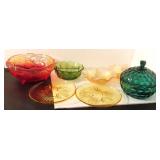 Assorted Colored Glassware