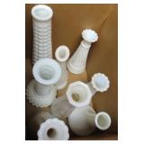 Milk Glass Bud Vases