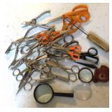 Scissors, Ice Pick, Clippers, Magnify Glasses
