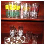 Mid Century Drinkware and Serving Tray