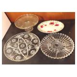 Cake Plates and Trays, Largest 14'