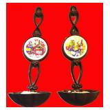 Cast Iron and Porcelain 12' Wall Hangers