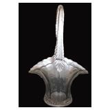 Large Etched Glass Basket