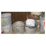 Galvanized Buckets and Enamelware