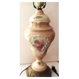 Old Decorated Porcelian Table Lamp
