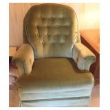 Green Upholstered Chair, Needs Cleaning
