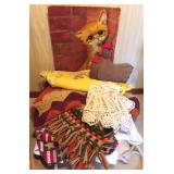 Afghans, Linens, Chicken, Cat