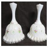 (2) Hand Painted Fenton Bells