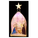 7'H Stained Glass Manger with Star
