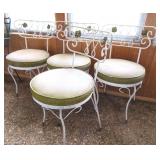 Four (4) Vintage Metal Chairs