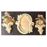 1970's Wall Decor, Plastic, 3 pcs