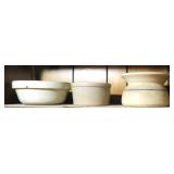 Crock Bowl (cracked), Dog Bowl and Spitoon