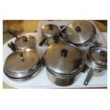 Quantity of Pots and Pans, some Copper Bottoms