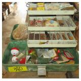 Vintage Fishing Tackle Box with Tackle